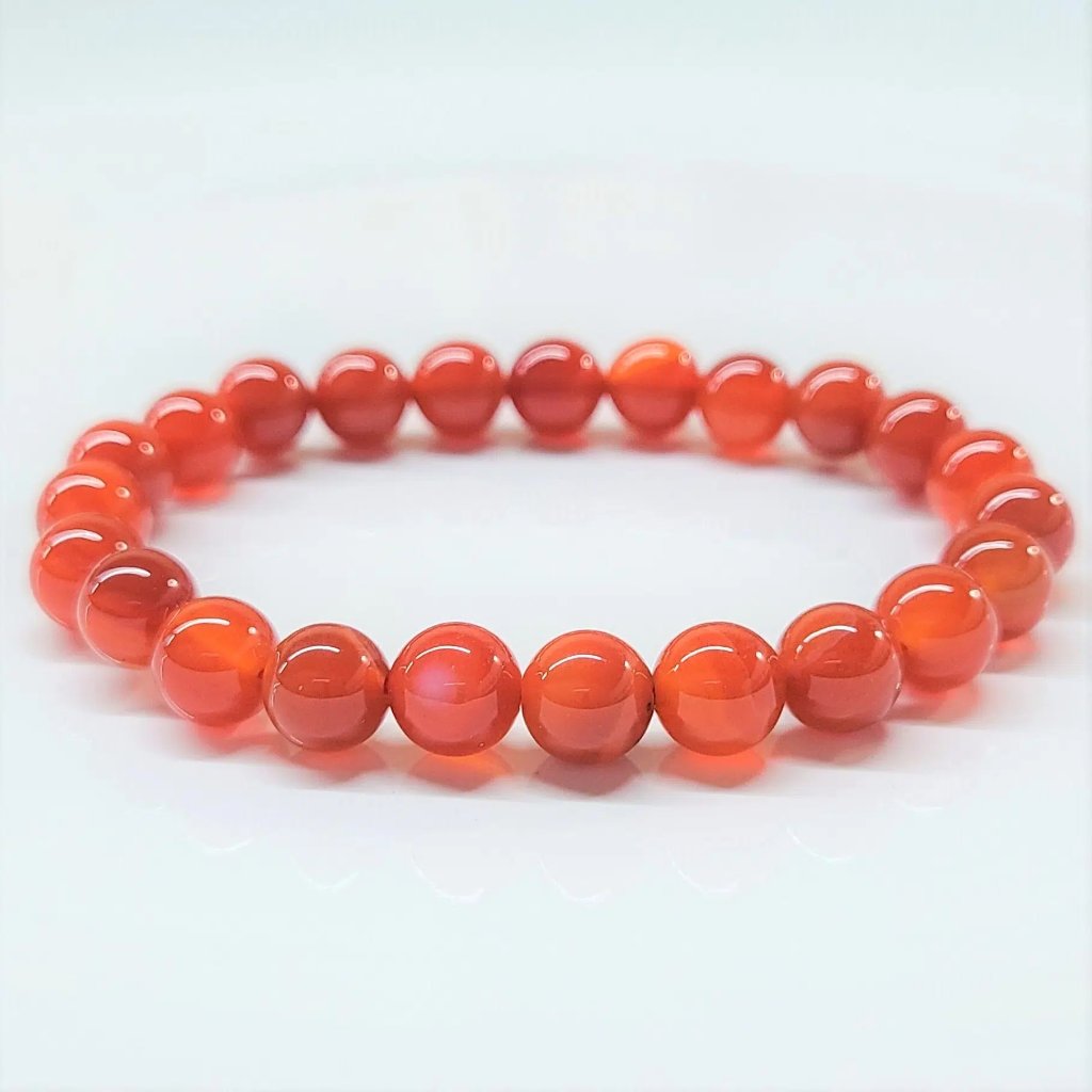 Carnelian 8 Mm Bracelet Unisex